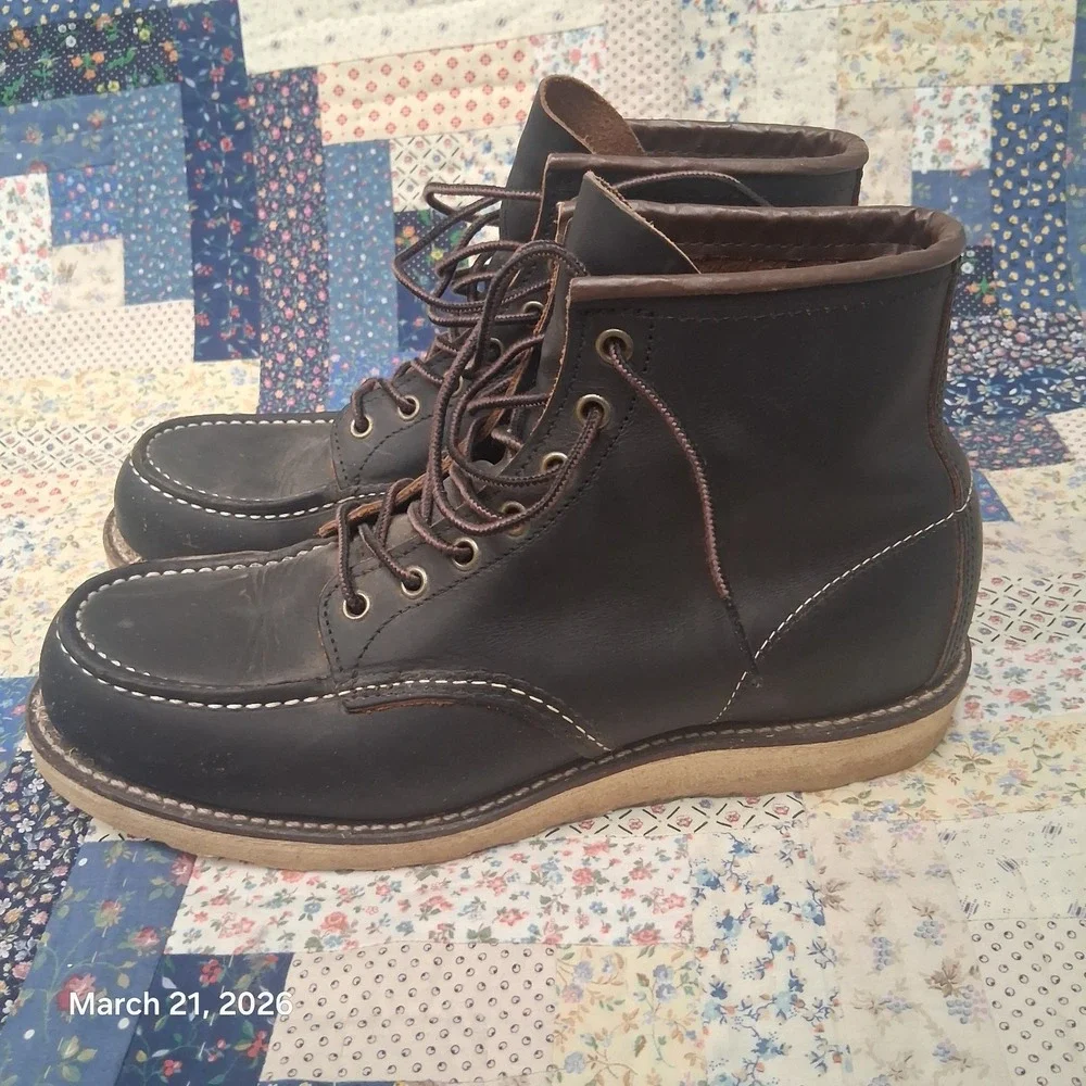 Redwing 8849 Classic Black Prairie Leather‎ Moc Toe 6